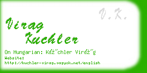 virag kuchler business card